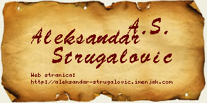 Aleksandar Strugalović vizit kartica